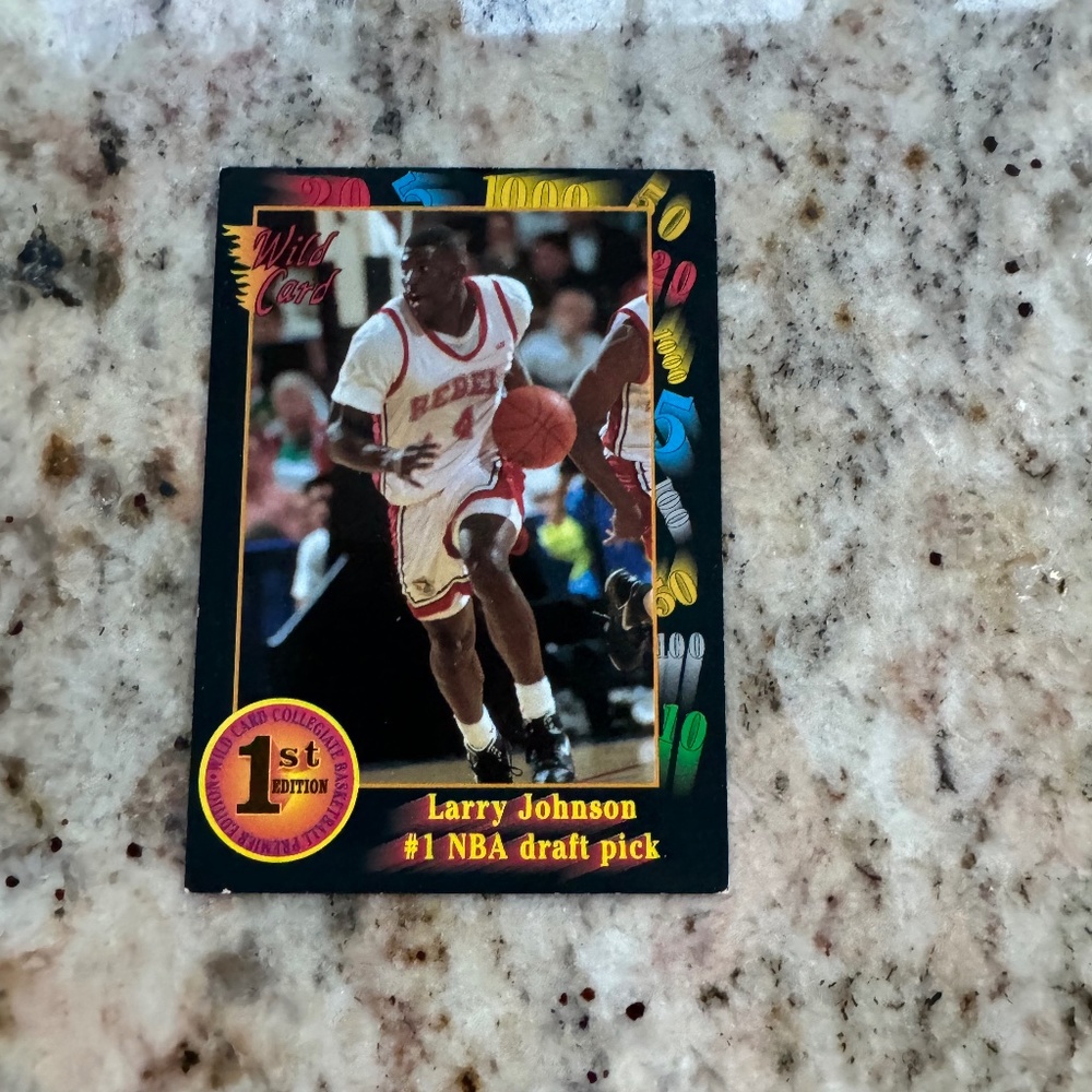 First edition, College, basketball, cardLarry Johnson, first round draft pick